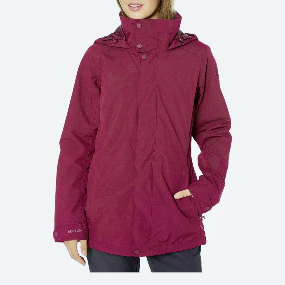 Burton women’s ski snowboard jacket - insulated port wine color